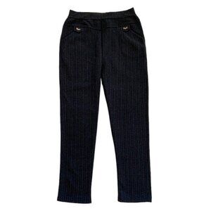 Angel M Pinstriped Warm Fleece Lined Pants